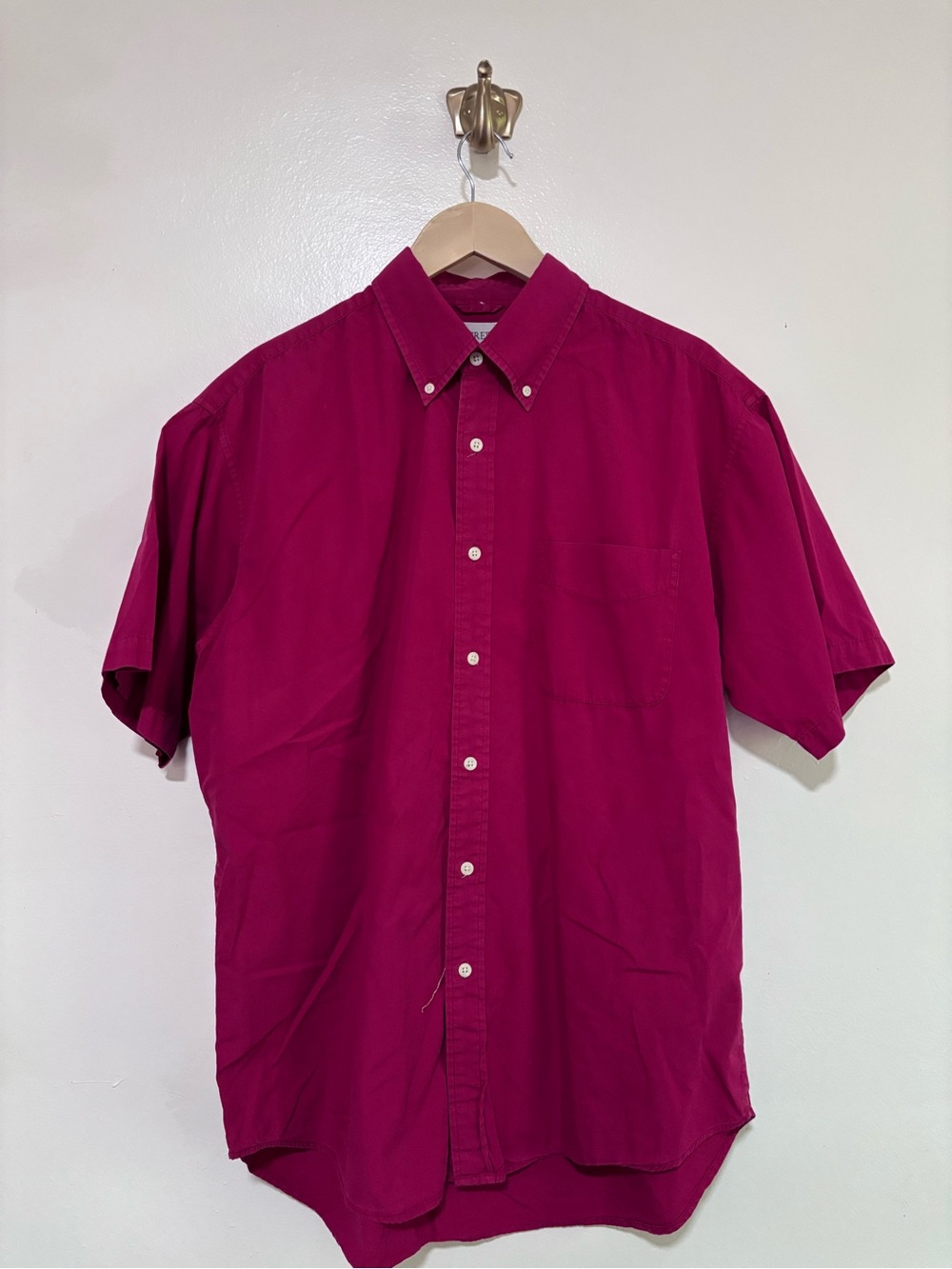 J Crew Men's Short-Sleeve Button-Down Shirt in‎ Red size M